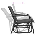 vidaXL Chaise oscillante de jardin noir 61x76x87 cm textilène/acier