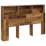 vidaXL Armoire de tête de lit vieux bois 160x19x103 5 cm