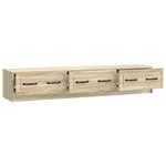 vidaXL Meuble TV Chêne Sonoma 147 x 34 5 x 27 cm Bois d'ingénierie