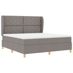 vidaXL Lit à ressorts avec matelas gris foncé 90x190 cm Taupe