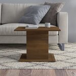 vidaXL Table basse Chêne marron 55 5x55 5x40 cm Aggloméré