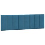 vidaXL Coussin de tête de lit bleu 160 cm velours