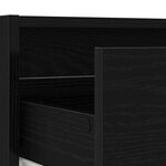 vidaXL Meuble TV avec lumières LED chêne noir 100X35 5x25 cm