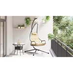 vidaXL Chaise suspendue Beige 94 x 107 x 196.5 cm Acier