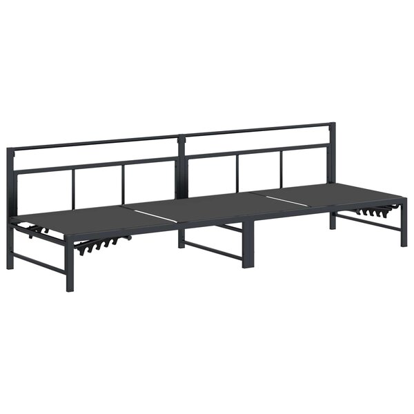 vidaXL Transat Noir 200 x 62 x 59 5 cm Textilène