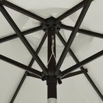 vidaXL Parasol avec lumières LED sable 200x211 cm aluminium