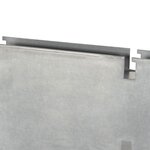 vidaXL Poteau de clôture en gabion argenté 220 cm acier galvanisé