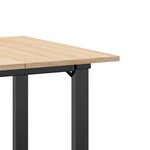 vidaXL Table à manger cadre en O 70x70x75 cm bois de pin massif acier