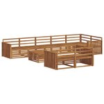 vidaXL Ensemble de canapés d'extérieur 9 pc Naturel