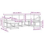 vidaXL Ensemble de canapés d'extérieur 6 pc Blanc et crème Polyester