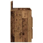 vidaXL Tables de chevet 2 Pièces avec 2 tiroirs vieux bois 40x33x60 cm