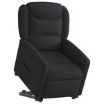 vidaXL Fauteuil inclinable noir tissu