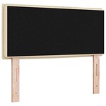 vidaXL Tête de lit LED avec bandes LED Crème 100 cm tissu