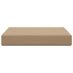 vidaXL Coussin de canapé d'extérieur Taupe 60 x 60 x 8 cm Polyester