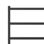 vidaXL Cadre de lit métal sans matelas avec tête de lit noir 193x203cm