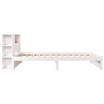vidaXL Lit bibliothèque sans matelas blanc 75x190cm bois de pin massif