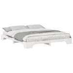 vidaXL Cadre de lit Blanc 200 x 210 cm Pin massif