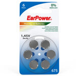 Piles auditives earpower a675  10 plaquettes