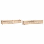 vidaXL Jardinières 2 Pièces bois de pin massif