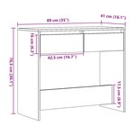 vidaXL Table console vieux bois 89x41x76 5 cm bois d'ingénierie