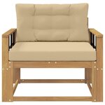 vidaXL Sofa de milieu extérieur Polyester Blanc