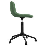 vidaXL Chaises pivotantes à manger lot de 2 vert foncé velours