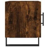 vidaXL Table de chevet chêne fumé 40x40x50 cm bois d'ingénierie