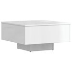 vidaXL Table basse blanc brillant 60x60x31 5 cm bois d'ingénierie