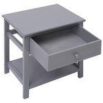 vidaXL Tables de chevet 2 Pièces Gris 40x29x42 cm Bois de Paulownia