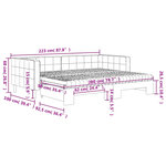 vidaXL Lit de jour avec gigogne et matelas jaune 90x200 cm velours