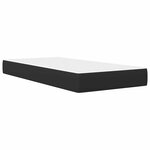 vidaXL Cadre de lit avec bandes LED Noir 90 x 190 cm Simili cuir