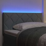 vidaXL Tête de lit avec des lumières à LED Gris clair 90 cm tissu
