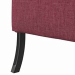 vidaXL Canapé à Haut Dossier Rouge bordeaux 109 x 56 x 121 cm tissu