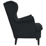 vidaXL Fauteuil Noir 71 x 92 x 91 cm Velours