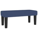 vidaXL Sommier à lattes de lit avec matelas bleu 120x190 cm tissu