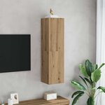 vidaXL Meuble TV chêne artisanal 30 5x30x110 cm bois d'ingénierie