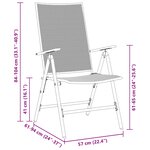 vidaXL Ensemble de salle à manger pour jardin 9 Pièces Anthracite Acier