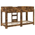 vidaXL Lit Superposé pour Enfants Chêne fumé 75 x 190 cm
