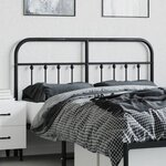 vidaXL Tête de lit de remplacement métal noir 140 cm