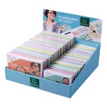 Présentoir Complet Avec 38 Paquets De 50 Flashcards Sous Film + Anneau - Bristol Ligné Perforé - Formats A6 Et A7 - Couleurs Assorties - Exacompta