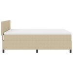 vidaXL Lit à Sommier avec Matelas & Lumière LED Vert Gris 140x200 cm Tissu en Corde