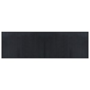 vidaXL Tapis rectangulaire noir 60x200 cm bambou