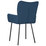 vidaXL Chaises à manger lot de 2 bleu tissu