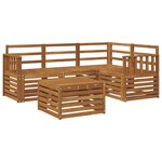 vidaXL Ensemble de canapés d'extérieur 5 pc Naturel Polyester