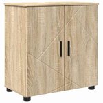 vidaXL Ensemble de mobilier de salle de bain 4 Pièces Chêne sonoma