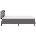 vidaXL Cadre de lit avec matelas Gris 160 x 200 cm Faux cuir