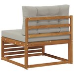 vidaXL Canapé du milieu extérieur Bois d'Acacia Massif Naturel