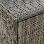 vidaXL Armoire de rangement jardin Gris 198x55 5x80 cm Résine tressée