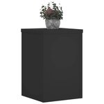 vidaXL Supports pour plantes 2 Pièces noir 25x25x35 cm bois d'ingénierie