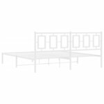 vidaXL Cadre de lit métal sans matelas et tête de lit blanc 183x213 cm